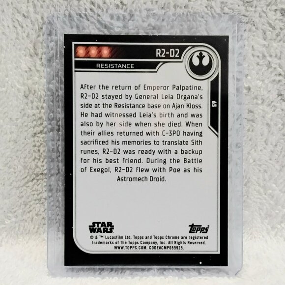 5/$20 Mint 2023.Topps Chrome R2-D2 Star Wars Card 65!! - Picture 2 of 2